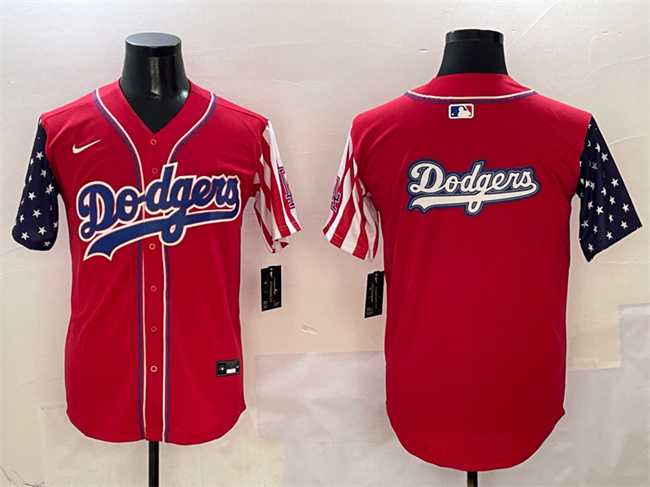 Men%27s Los Angeles Dodgers Team Big Logo Red Limited Stitched Jersey->los angeles dodgers->MLB Jersey